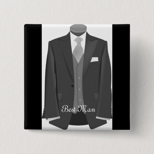 Wedding Tuxedo Trauzeuge Button Button Abzeichen G (Vorderseite)