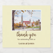 Wedding Ulm Minster Germany Farida Greenfield Schaumweinetikett (Einzelnes Label)