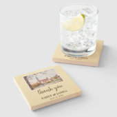 Wedding Ulm Minster Germany Farida Greenfield Steinuntersetzer (Seitenansicht)