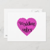 Wedding Usher Postkarte (Vorne/Hinten)