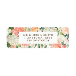 wedding usw. Rücksendeadresseblumenaufkleber des