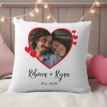 Wedding & Valentines Couple's Foto Throw Kissen