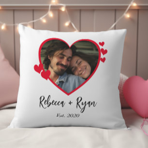 Wedding & Valentines Couple's Foto Throw Kissen