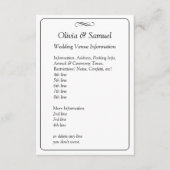 Wedding Venue info - Black White Infinity Scroll, Begleitkarte (Vorderseite)