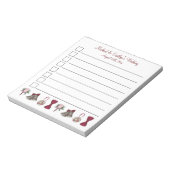 Wedding Verlobung Brautparty Bouquet Bells Bow Notizblock (Rotiert)