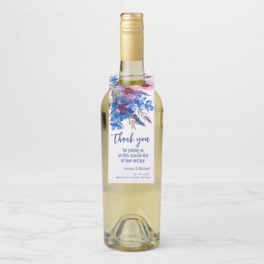 💍 Wedding Vielen Dank Flaschenanhänger (Auf Flasche)