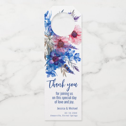 💍 Wedding Vielen Dank Flaschenanhänger (Vorderseite)