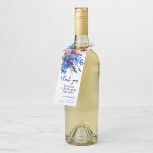 💍 Wedding Vielen Dank Flaschenanhänger (Angewinkelt)