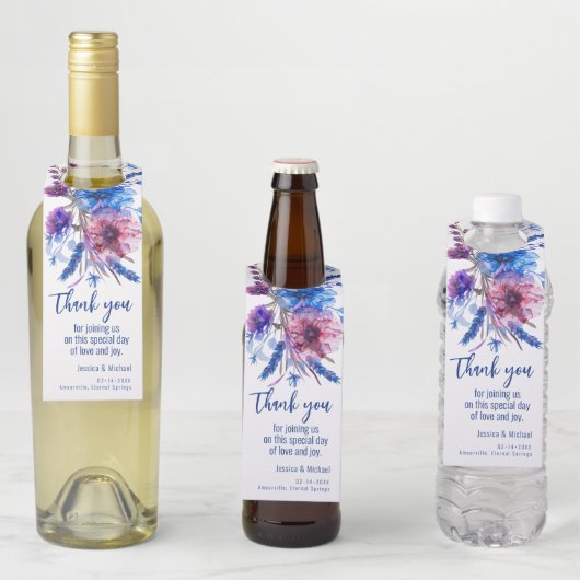 💍 Wedding Vielen Dank Flaschenanhänger (Beispiel)