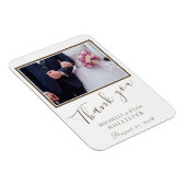 Wedding Vielen Dank Foto Elegante Script Magnet (Rechte Seite)
