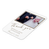 Wedding Vielen Dank Foto Elegante Script Magnet (Linke Seite)