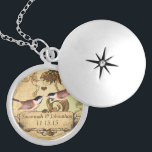 Wedding Vintag Chickadees Jubiläumsnecklace Medaillon<br><div class="desc">Keepake Necklaces Wählen Sie entweder Silver Plated Gold Finish oder Sterling Silver Unique Personalisiert Custom !st Christmas Gift Wedding Party Necklaces - um die Hintergrundfarbe zu ändern - klicken Sie auf Anpassen - wählen Sie das letzte Tool aus dem Drop-Down-Menü und wählen Sie aus einer der angezeigten Farben oder geben...</div>