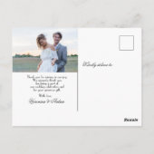 Wedding Vintag Dance Couple Vielen Dank Postkarte (Rückseite)