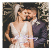 Wedding Violet Magenta Confetti Vielen Dank 4 Foto Würfel (Rechts)