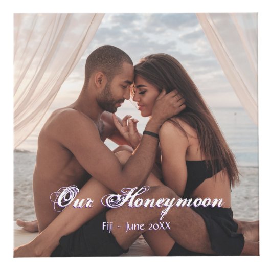 Wedding Violet Magenta Confetti Vielen Dank 4 Foto Würfel (Vorderseite)