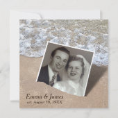 Wedding Vow Renewal Beach Snapshot Einladung (Vorderseite)