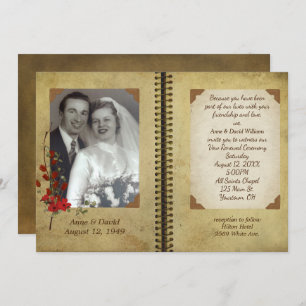 Wedding Vow Renewal Book Invite Einladung