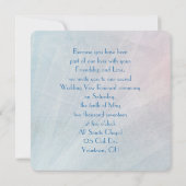 Wedding Vow Renewal Dandelion Bouquet Einladung (Rückseite)