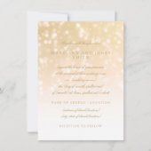 Wedding Vow Renewal Gold Bokeh Sparkle Lights Einladung (Vorderseite)