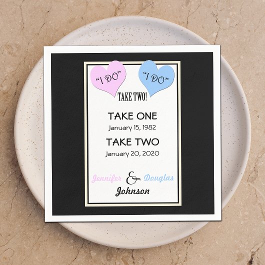 Wedding Vow Renewal Paper Napkins Serviette