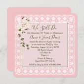 Wedding Vow Renewal Square Lace Einladung (Vorne/Hinten)
