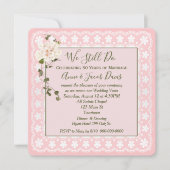 Wedding Vow Renewal Square Lace Einladung (Vorderseite)