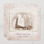 Wedding Vow Renewal Story Book Einladung (Vorne/Hinten)