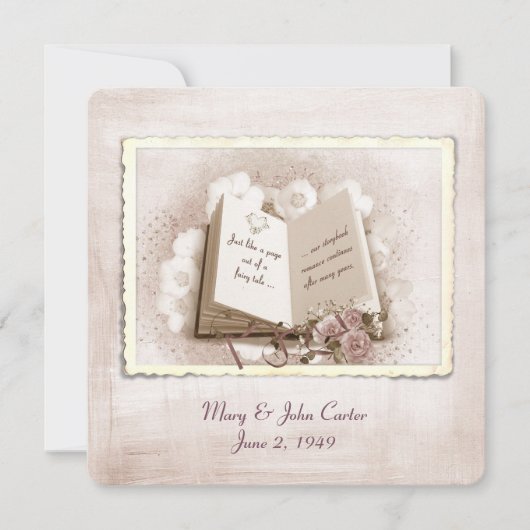 Wedding Vow Renewal Story Book Einladung (Vorderseite)