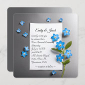 Wedding Vow Renewal Vergiss-Me-Nots Einladung (Vorne/Hinten)