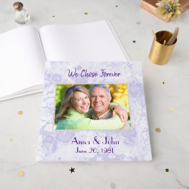 Wedding Vow Renewal With Pearl Frame Gästebuch