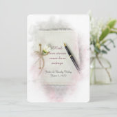 Wedding Vow Renewal Zeitschrift mit daisy Einladung (Stehend Vorderseite)