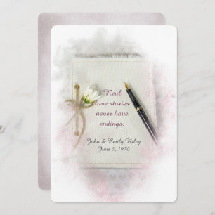Wedding Vow Renewal Zeitschrift mit daisy Einladung