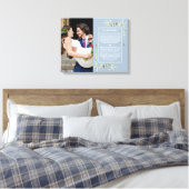 Wedding Vows Dusty Blue Greenery Foto Leinwanddruck (Insitu (Schlafzimmer))