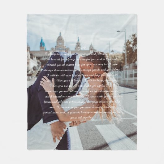 Wedding Vows Fleece Blanket (Vorderseite)