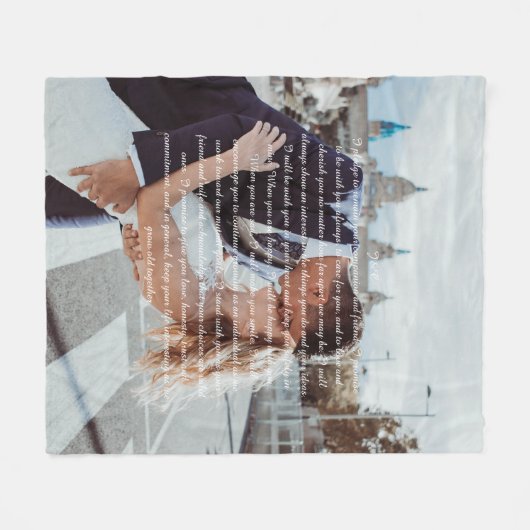 Wedding Vows Fleece Blanket (Vorderseite (Horizontal))