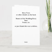 Wedding Vows Folded Card Black White Karte (Rückseite)