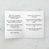 Wedding Vows Folded Card Black White Karte (Innenseite)