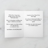 Wedding Vows Folded Card Blue Roses & Doves Karte (Innenseite)