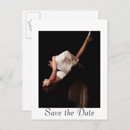 Wedding Waltz Save the Date Postkarten (Vorne/Hinten)