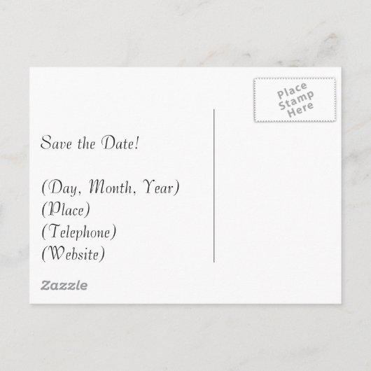 Wedding Waltz Save the Date Postkarten (Rückseite)