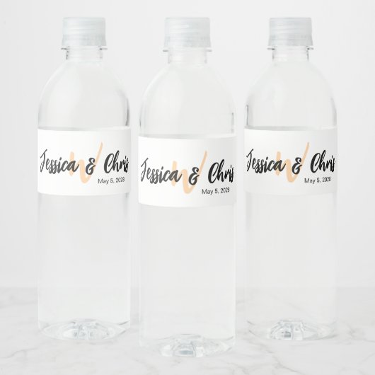 Wedding Water Bottle Label 015 Wasserflaschenetikett (Flaschen)