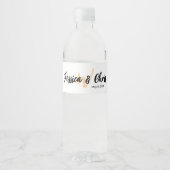 Wedding Water Bottle Label 015 Wasserflaschenetikett (Vorderseite)