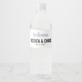 Wedding Water Bottle Label 100 Wasserflaschenetikett (Vorderseite)
