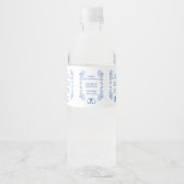 Wedding Water Bottle Label Blue Sapphire Bells Wasserflaschenetikett (Vorderseite)