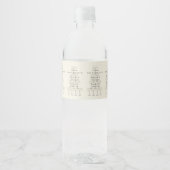 Wedding Water Bottle Label Champagne Glasses Wasserflaschenetikett (Vorderseite)