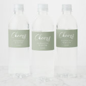 Wedding Water Bottle Labels Elegant Typography Wasserflaschenetikett (Flaschen)