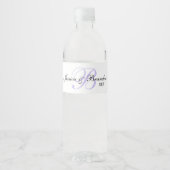 Wedding Water Bottle Sticker WW-006v2 Wasserflaschenetikett (Vorderseite)