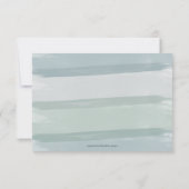 Wedding Watercolor Brush Stroke RSVP Card Karte (Rückseite)
