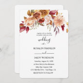 wedding watercolor rustic floral  einladung (Vorne/Hinten)