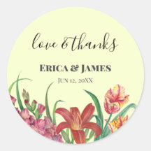 Wedding Watercolor Warm Gladioli Tulips Lily Gefal